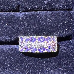 Elegant Purple and Gold Women's Ring
